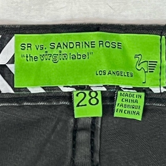 Free People x Sandrine Rose Woman’s Sz 28 Super Flare Jeans Charbon Gray New - Picture 13 of 16